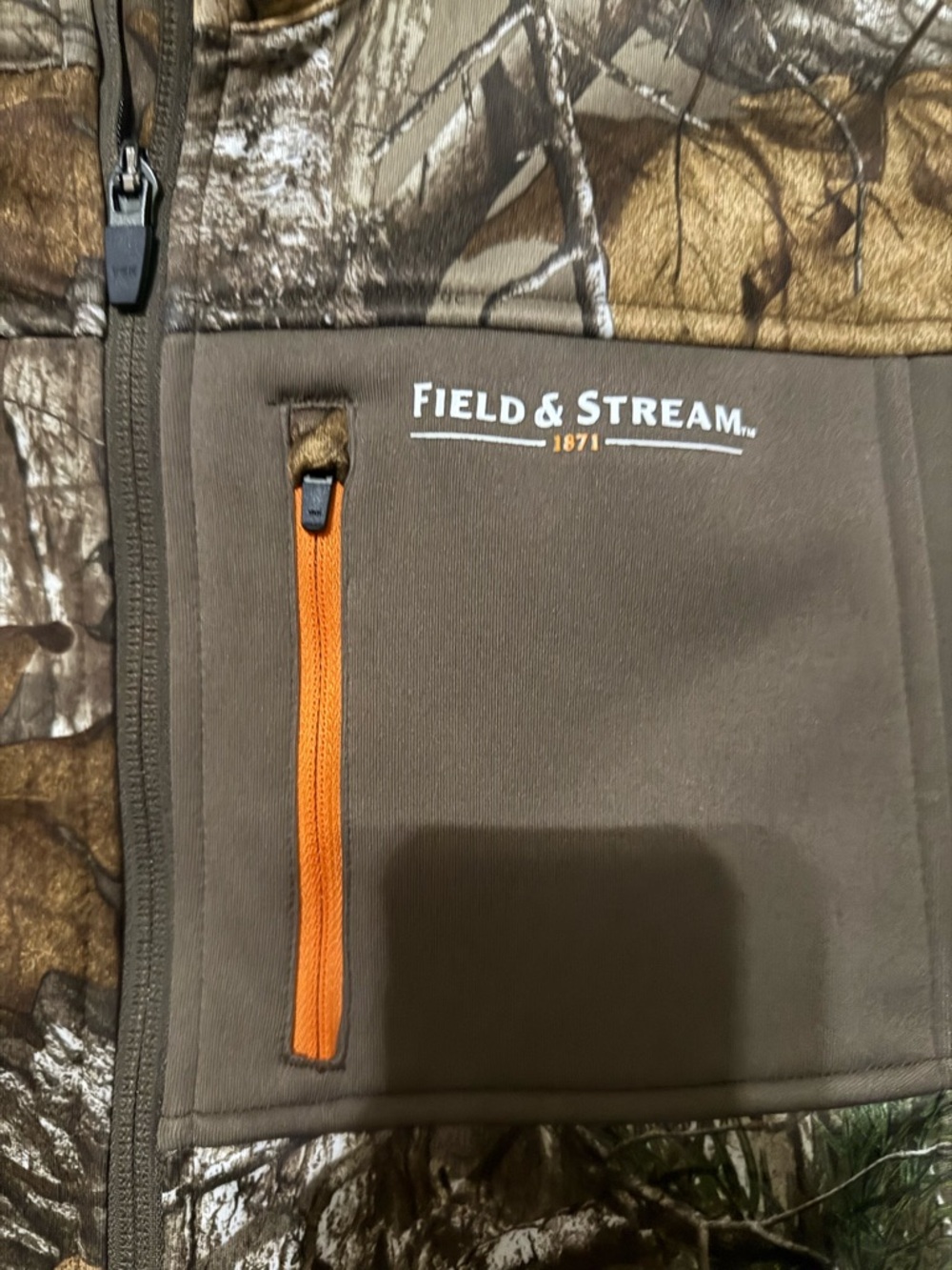 Field & Stream Realtree Camo Softshell Jacket with Orange Zip Accents - Picture 4 of 4
